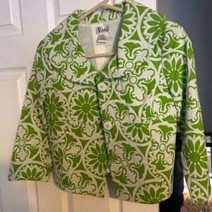 Lilly Pulitzer Vibrant Green Floral Blazer